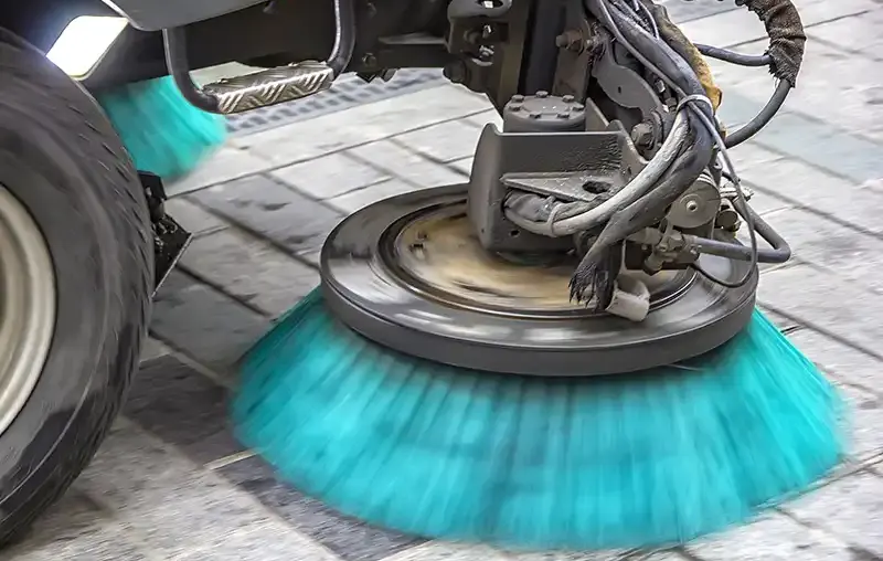 Industrial road sweeping