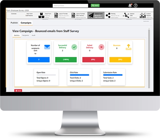 Online forms campaigns tool