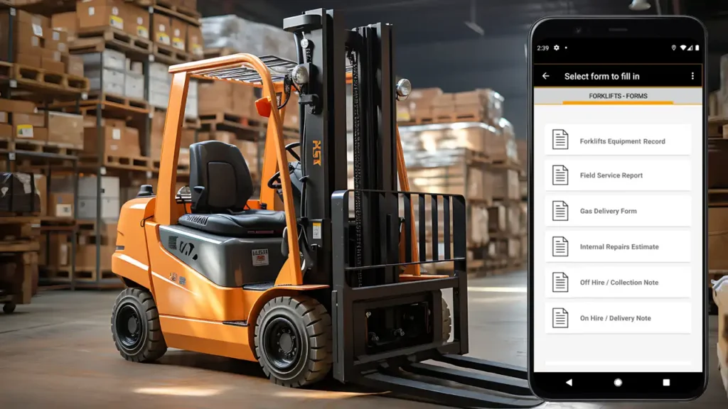Mobile forms for materials equipment handling
